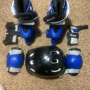 Chicago adjustable skates with protective gear